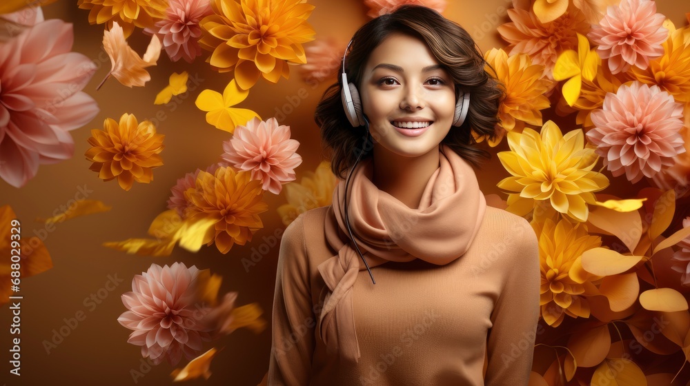 Beautiful Asian Young Girl Headphones List, HD, Background Wallpaper, Desktop Wallpaper