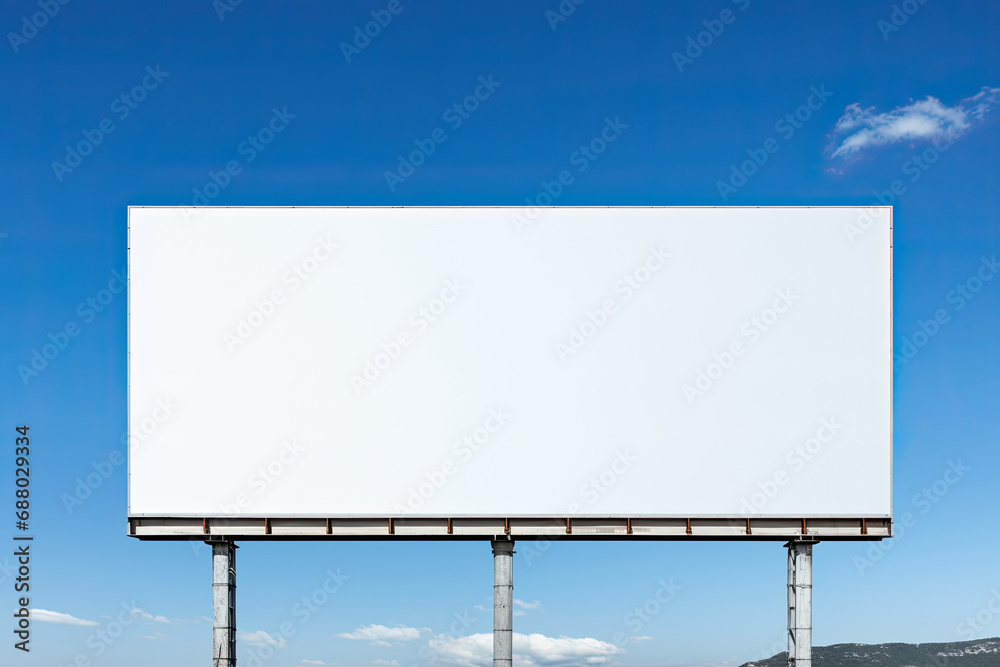 blank huge white billboard with blue sky background blank huge white billboard with blue sky background