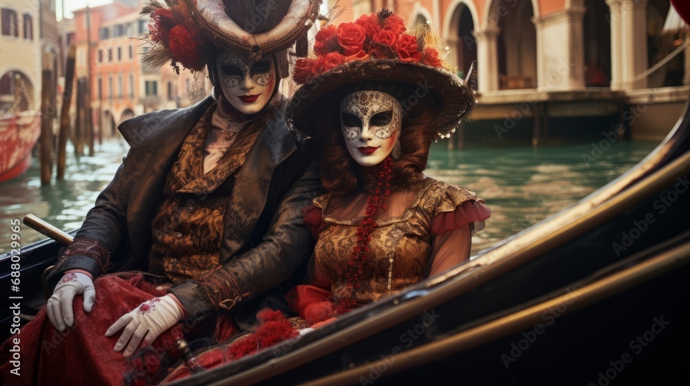 Beautiful costumes of Venice Carnival