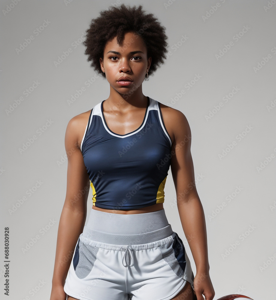 Young model in her gym outfit Young model in her gym outfit