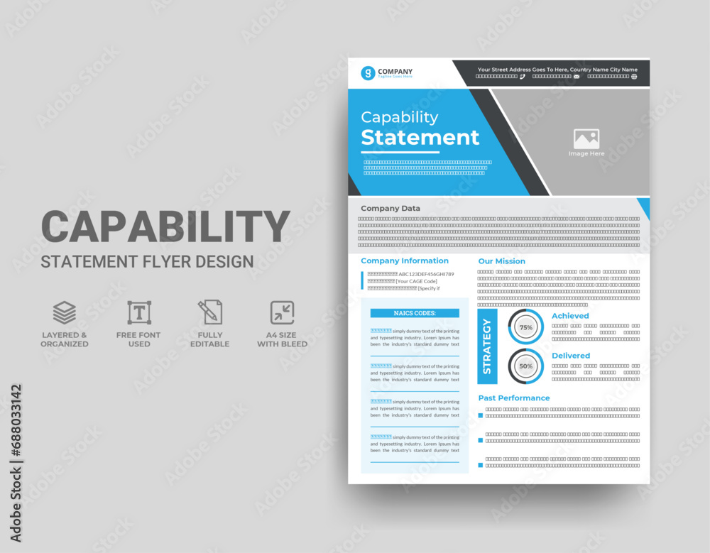 Company Capability Statement Template Design Company Capability Statement Template Design
