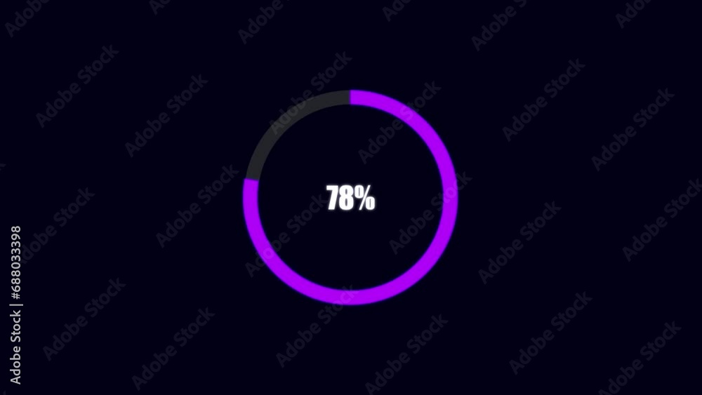Loading Bar Circle animation, loading neon circles icon on background video, Numerical counting from 0 to 100%, Buffering circle loading bar Loading Bar Circle animation, loading neon circles icon on background video, Numerical counting from 0 to 100%, Buffering circle loading bar