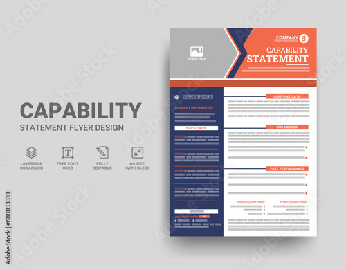 Company Capability Statement Template Design