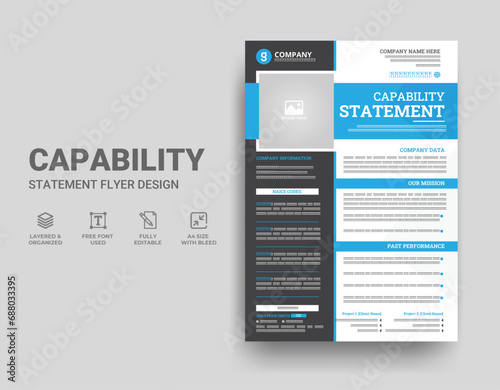 Company Capability Statement Template Design photo