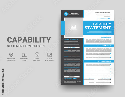 Company Capability Statement Template Design