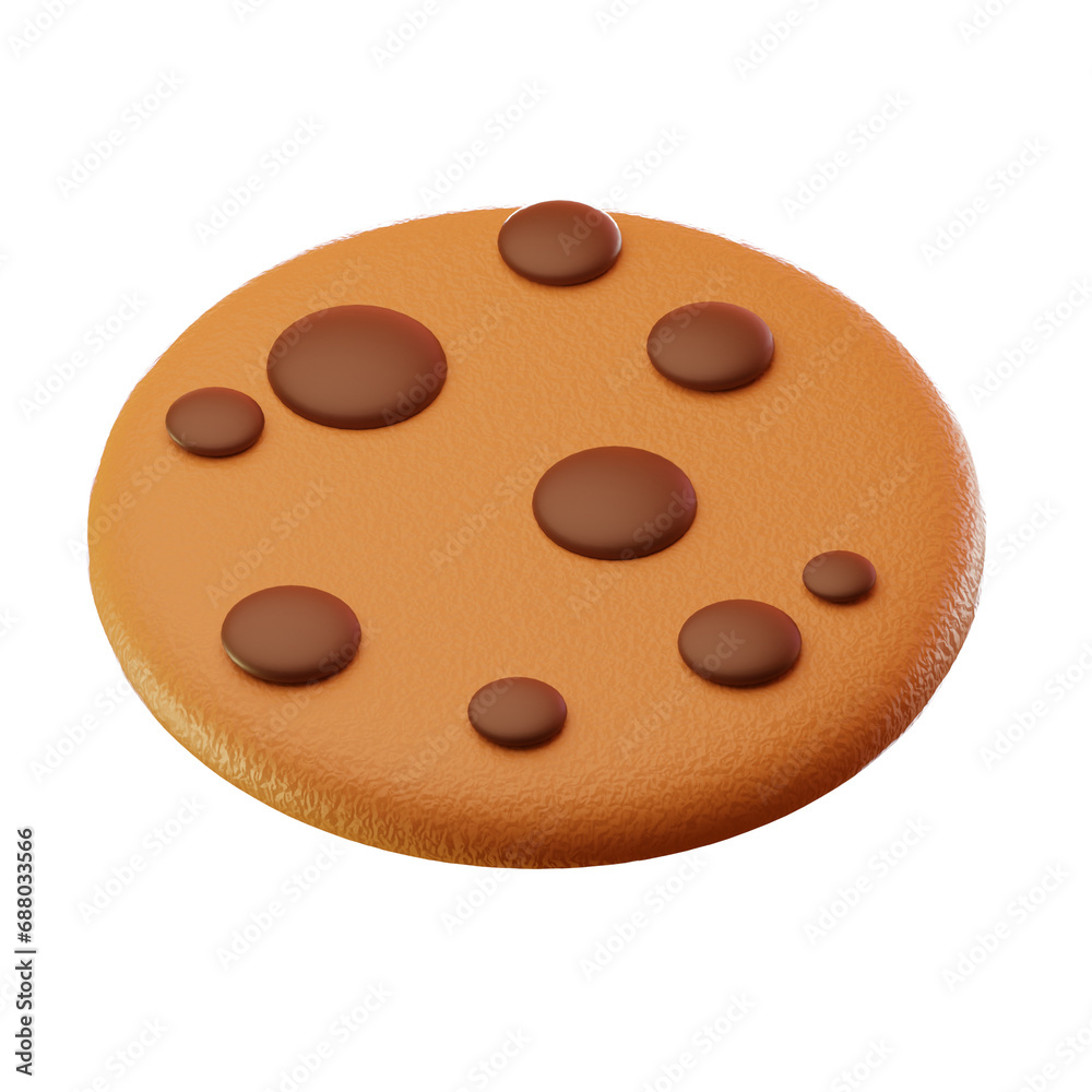 cookies low poly 3D illustration food cookies low poly 3D illustration food