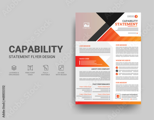 Company Capability Statement Template Design photo
