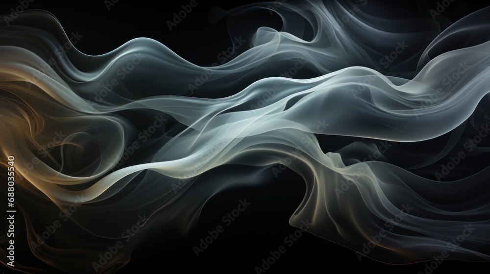 custom made wallpaper toronto digitalAbstract white smoke swirl with black background
