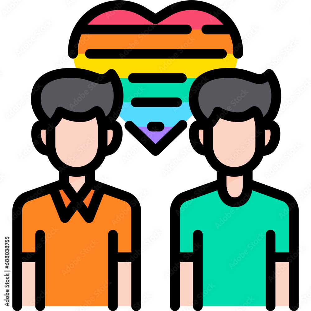 Gay iron icon. Filled outline design. For presentation, graphic design, mobile application. Gay iron icon. Filled outline design. For presentation, graphic design, mobile application.