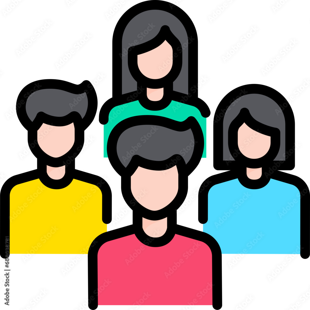 LGBT group icon. Filled outline design. For presentation, graphic design, mobile application. LGBT group icon. Filled outline design. For presentation, graphic design, mobile application.
