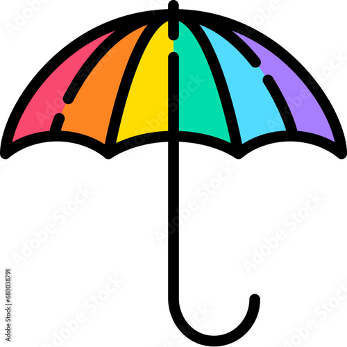 Umbrella icon. Filled outline design. For presentation, graphic design, mobile application.