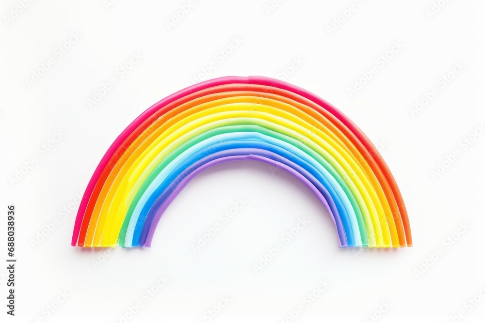 Colorful rainbow on white background. Colorful rainbow on white background.