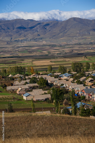 Rural landmark with settlements  Armenia