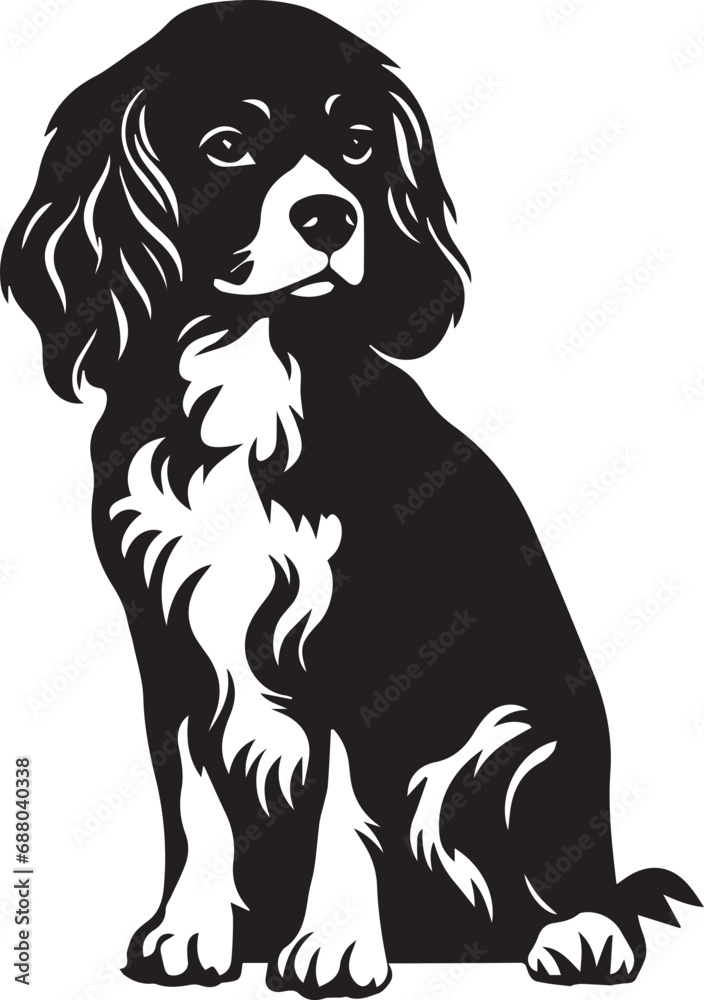 black and white spaniel puppy black and white spaniel puppy
