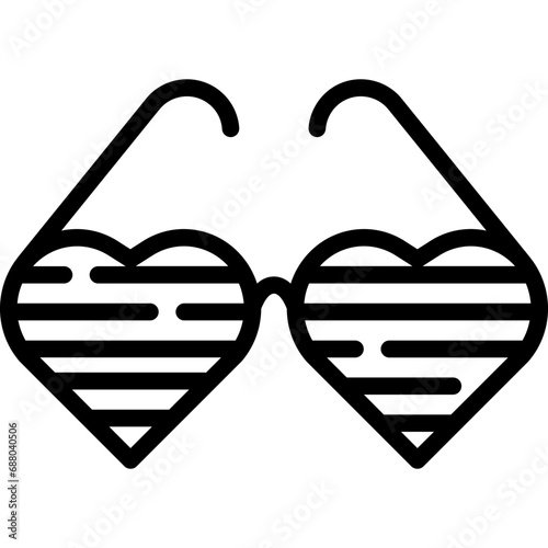Eyeglasses icon. Outline design. For presentation, graphic design, mobile application.