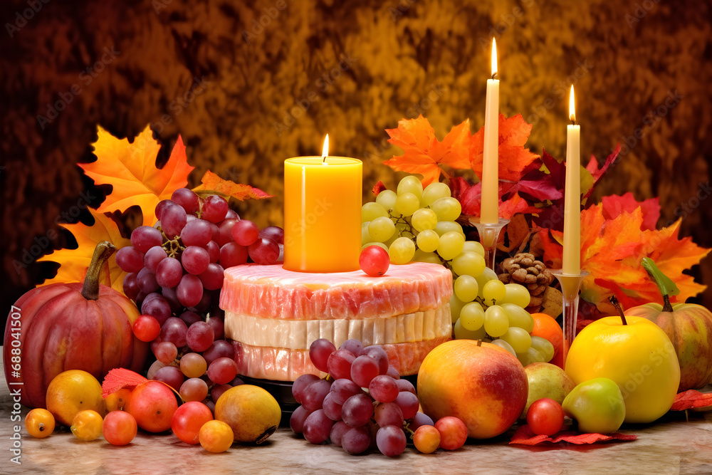 autumn fruit arrangement vector autumn fruit arrangement vector