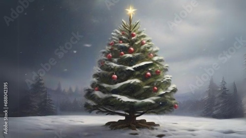 christmas tree in isolated background © Ita Rosita