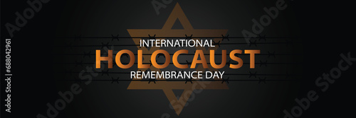 International Holocaust Remembrance Day vector. Star of David . January 27. Important day