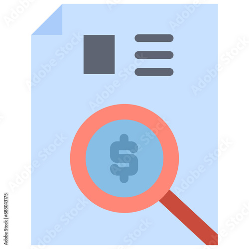 Checking credit bureau icon. Flat design. For presentation, graphic design, mobile application.