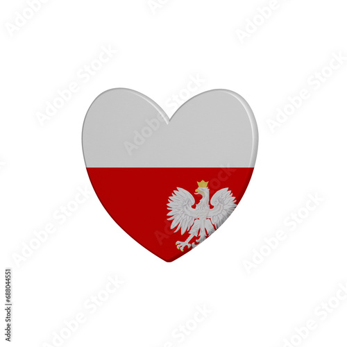 Free Download World countries. Heart element on white background. Poland - GFXLoad