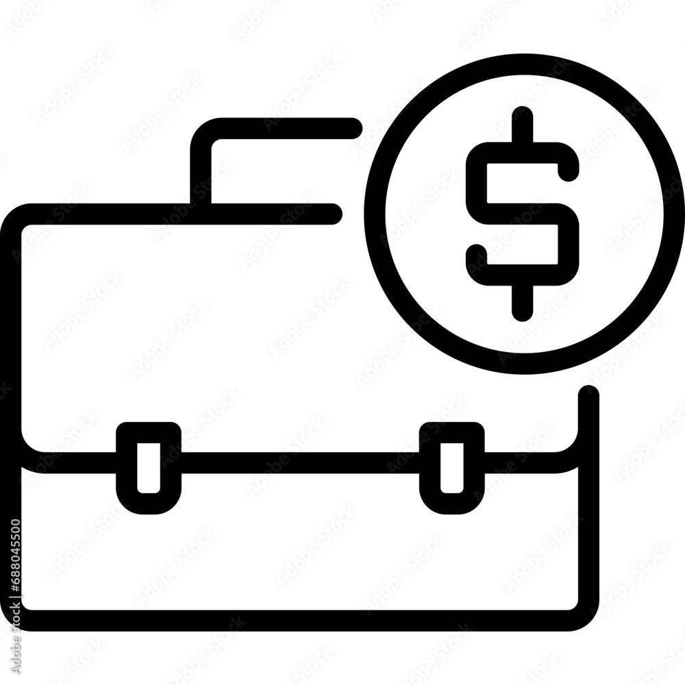 Financial business icon. Outline design. For presentation, graphic design, mobile application. Financial business icon. Outline design. For presentation, graphic design, mobile application.