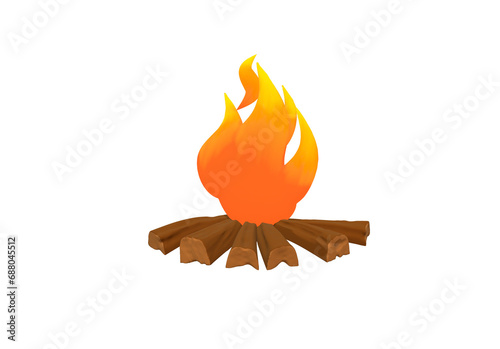 burning candle on a white background