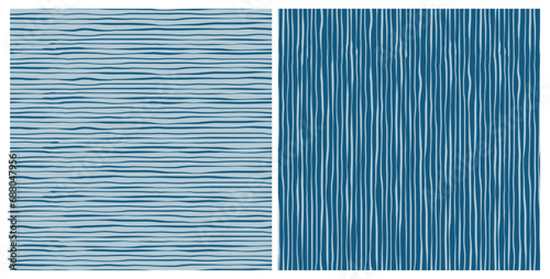 Set of blue lines seamless repeat pattern. Bundle of vertical and horizontal stripes all over surface print.