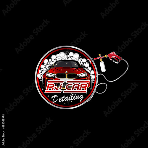 Vector Car Wash & Detailing Logo Design 