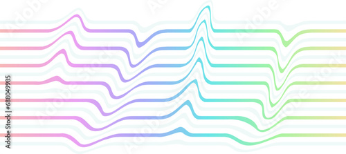 color curved lines waves of colored background