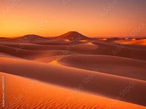 golden hour majesty stunning sunset over desert dunes in HD imagery