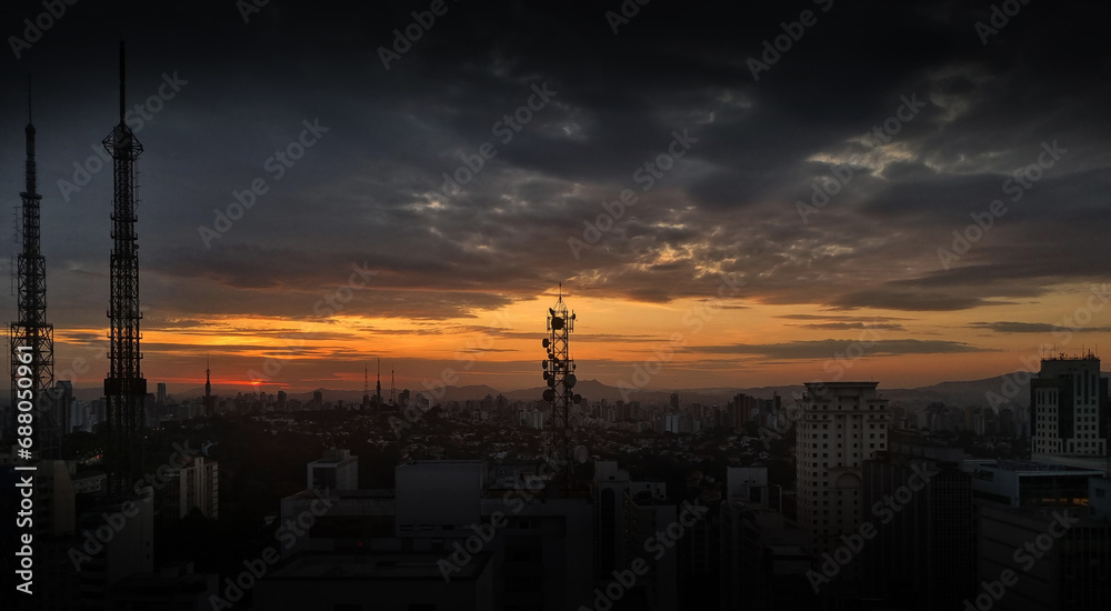 Fototapeta premium Afternoon Cyberpunk Landscape