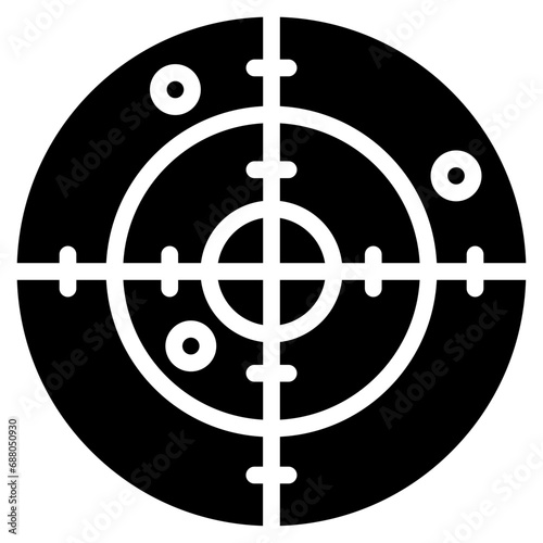 Radar icon. Solid design. For presentation, graphic design, mobile application.