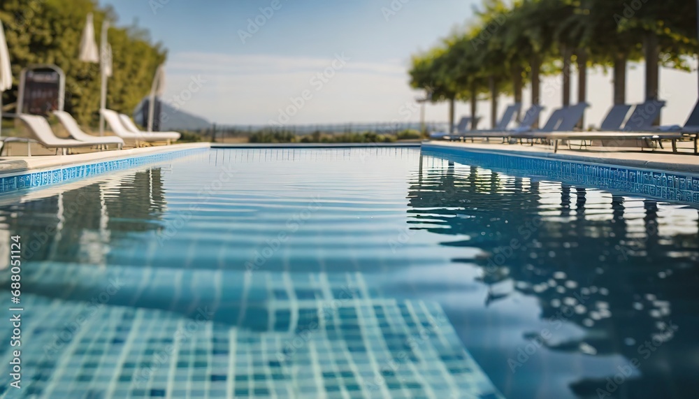  close up view of swimming pool with empty space