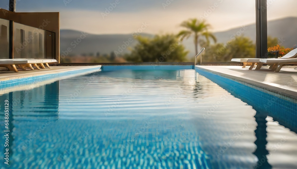  close up view of swimming pool with empty space