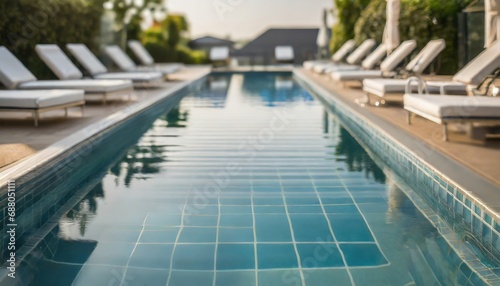  close up view of swimming pool with empty space