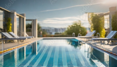  close up view of swimming pool with empty space