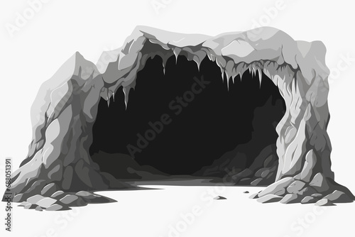 cave isolated vector style on isolated background illustration photo