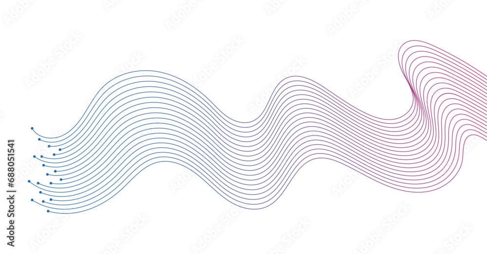 abstract wavy lines background element. Suitable for AI, tech, network, science, digital technology theme on transparent background abstract wavy lines background element. Suitable for AI, tech, network, science, digital technology theme on transparent background