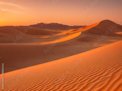 nature canvas mesmerizing sunset glow on tranquil desert sandscapes