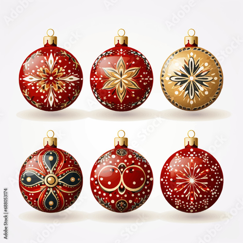 set of christmas balls