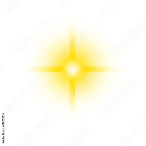golden light isolated on transparent background. star, shine, yellow, gold, bright, shiny for design vector illustration