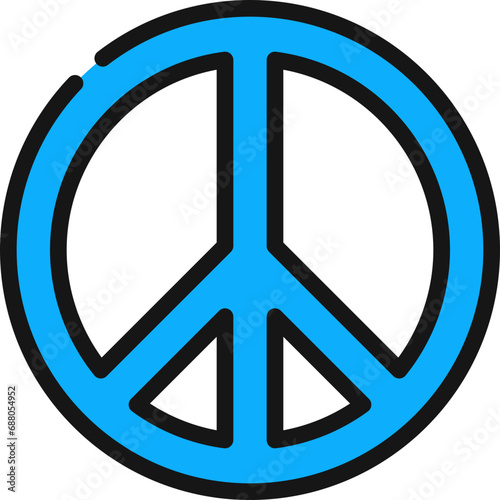 Circle Peace Sign Icon