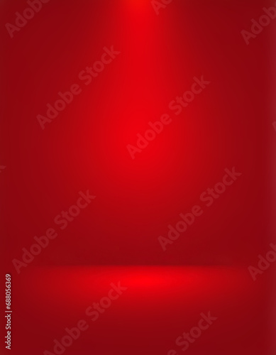 Red gradient, abstract, opulent studio background for product presentation
