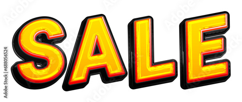 Sale text typography. 3D illustration