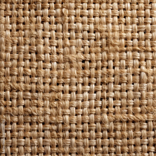Brown-colored hemp cloth texture background  generative ai