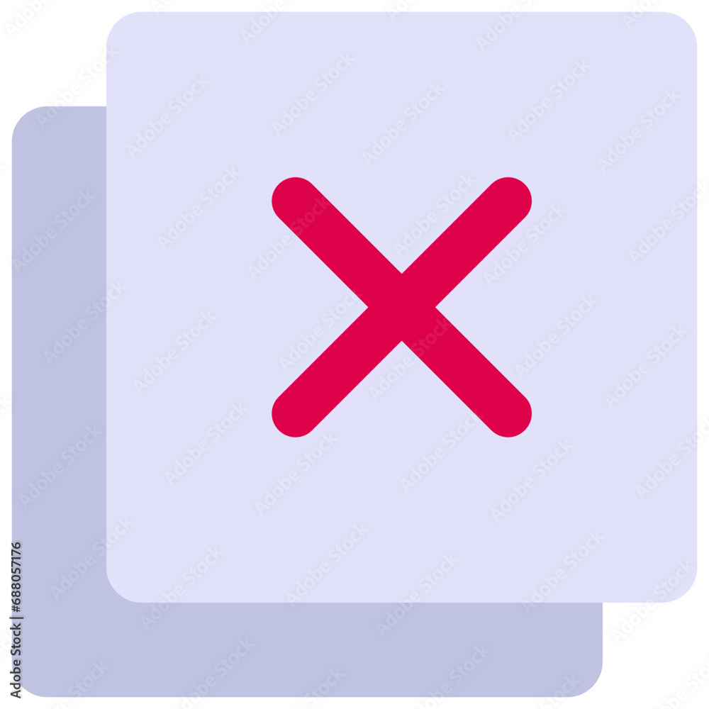 Obraz premium Delete Cross Sign Icon