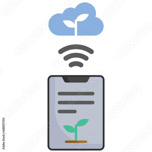 Cloud storage icon. Flat design. For presentation, graphic design, mobile application.