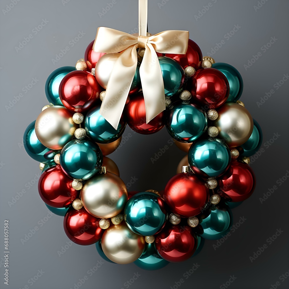 Traditional Christmas and New Year's Advent wreath designed in a minimalist and aesthetic style on a white background in bright festive colors and colors. Generation Ai Traditional Christmas and New Year's Advent wreath designed in a minimalist and aesthetic style on a white background in bright festive colors and colors. Generation Ai