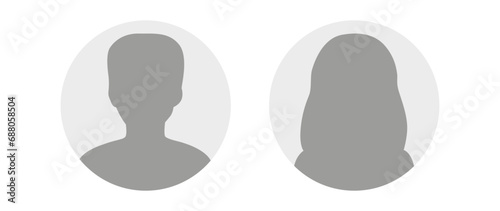 Vector flat illustration in grayscale. Avatar, user profile, person icon, profile picture. Suitable for social media profiles, icons, screensavers and as a template.