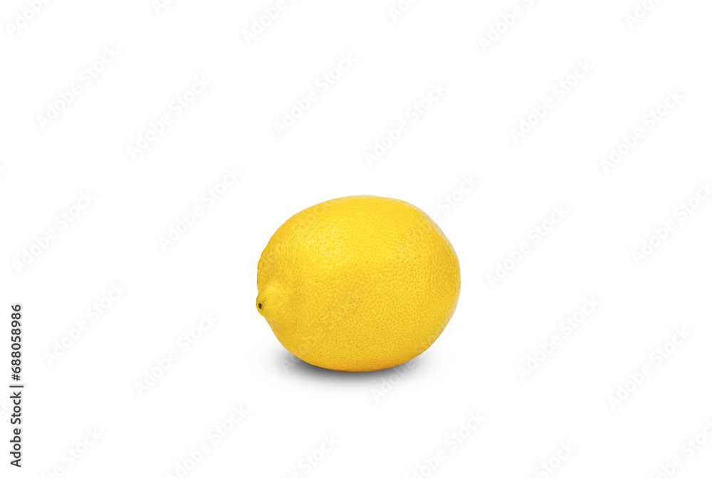 Ripe lemon isolated on white background. Close-up. Ripe lemon isolated on white background. Close-up.